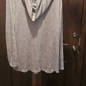 Lightweight cowl Neck Sweater- Silver